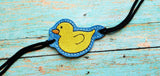 ITH Digital Embroidery Pattern for Bracelet Charm Rubber Duck, 2X@ Hoop