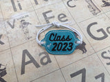 ITH Digital Embroidery Pattern for Bracelet Charm Class of 2023, 2X2 Hoop