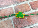 ITH Digital Embroidery Pattern for Bracelet Charm Shamrock, 2X2 Hoop