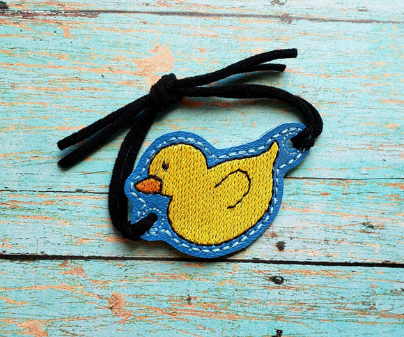 ITH Digital Embroidery Pattern for Bracelet Charm Rubber Duck, 2X@ Hoop