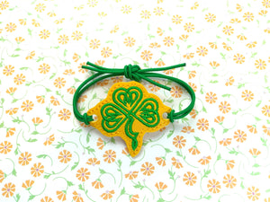 ITH Digital Embroidery Pattern for Bracelet Charm Celtic Clover I, 2X2 Hoop