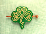 ITH Digital Embroidery Pattern for Celtic Clover I Hair Bun Cover