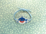 ITH Digital Embroidery Patterns for Bracelet Charm Shark Family Set of 6, 2X2 Hoop