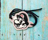 ITH Digital Embroidery Pattern for Bracelet Charm Mario, 2X2 Hoop