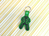 ITH Digital Embroidery Pattern for Irish Dancing Shoes Snap Tab/ Key Chain, 4X4 Hoop