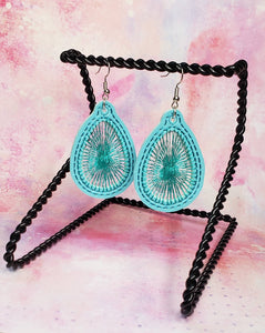ITH Digital Embroidery Pattern for Egg Starburst Earrings, 4X4 Hoop