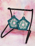 ITH Digital Embroidery Pattern for Starburst Earrings Bundle Set of 7, 4X4 Hoop