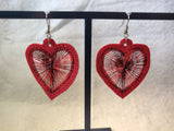ITH Digital Embroidery Pattern for Heart Starburst Earrings, 4X4 Hoop