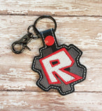 ITH Digital Embroidery Pattern for Roblox Bundle of 5 Snap Tab / Key Chain, 4X4 Hoop