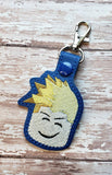 ITH Digital Embroidery Pattern for Roblox Dude 2 Head Snap Tab / Key Chain, 4X4 Hoop