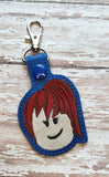 ITH Digital Embroidery Pattern for Roblox Bundle of 5 Snap Tab / Key Chain, 4X4 Hoop