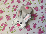 ITH Digital Embroidery Pattern for Bunny Cord Wrap, 4X4 Hoop