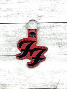ITH Digital Embroidery Pattern for FF Band Snap Tab / Key Chain, 4X4 Hoop