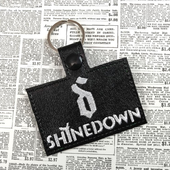 ITH Digital Embroidery Pattern for Shinedown Band Snap Tab / Keychain, 4X4 Hoop