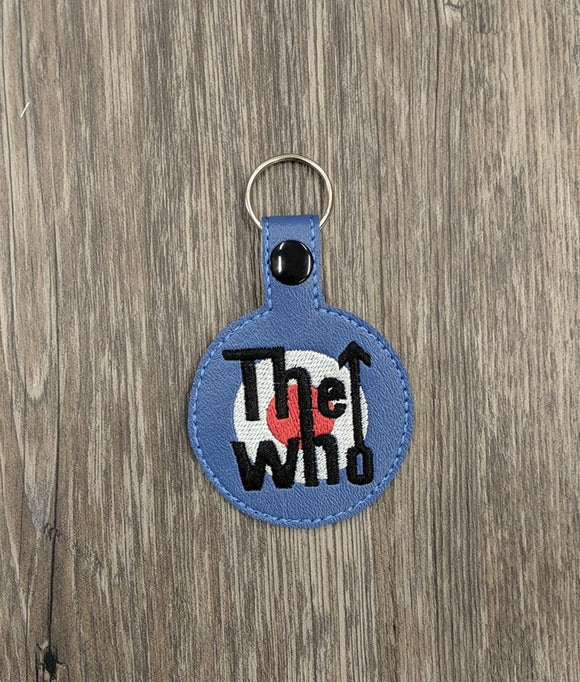 ITH Digital Embroidery Pattern for The Who Snap Tab / Key Chain, 4X4 Hoop