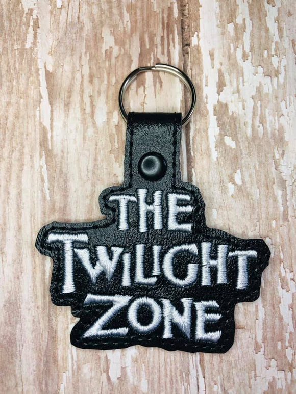 ITH Digital Embroidery Pattern for The Twilight Zone Snap Tab / Key Chain, 4X4 Hoop