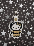 ITH Digital Embroidery Pattern For Cat In Space Princess Costume Snap Tab / Key Chain, 4X4 Hoop