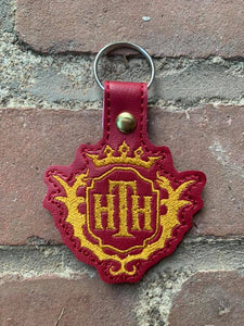 ITH Digital Embroidery Pattern for HTH Crest Snap Tab / Key Chain, 4X4 Hoop