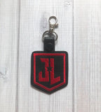 ITH Digital Embroidery Pattern For JL Snap Tab / Key Chain, 4X4 Hoop
