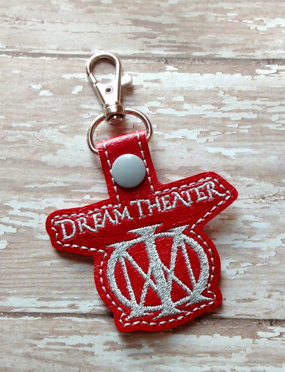 ITH Digital Embroidery Pattern For Dream Theater Snap Tab/Key Chain, 4X4 Hoop