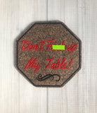 ITH Digital Embroidery Pattern For Set of 4 Snarky Drinking Coasters, 4X4 Hoop