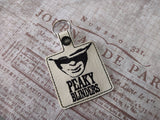 ITH Digital Embroidery Pattern For Peaky B Snap Tab / Key Chain, 4X4 Hoop