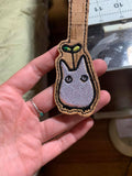 ITH Digital Embroidery Pattern For Lil Totoro Snap Tab / Key Chain, 4X4 Hoop