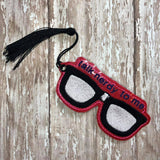 ITH Digital Embroidery Pattern For Talk Nerdy To Me Glasses Bookmark, 4X4 Hoop