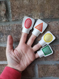 ITH Digital Embroidery Pattern For 9 Shape Finger Puppets with Zip Bag, 4x4 & 5X7 Hoop
