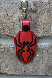 ITH Digital Embroidery Pattern For Spider I Snap Tab / Key Chain, 4X4 Hoop