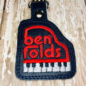 ITH Digital Embroidery Pattern For Ben Folds Snap Tab / Key Chain, 4X4 Hoop