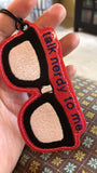 ITH Digital Embroidery Pattern For Talk Nerdy To Me Glasses Bookmark, 4X4 Hoop