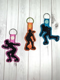 ITH Digital Embroidery Pattern For Roller Derby Silhouette I Snap Tab / Key Chain, 4X4 Hoop