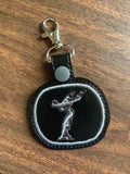 ITH Digital Embroidery Pattern for Spirit of Ecstasy Snap Tab / Key Chain, 4X4 Hoop