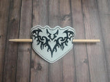 ITH Digital Embroidery Pattern For Tribal Bat Hair Bun Cover, 4X4 Hoop