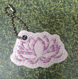 ITH Digital Embroidery Pattern For Lotus Bloom 4.8 X 3.9 Zip Bag with Zipper Pull, 5X7 Hoop
