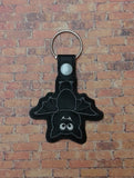 ITH DIgital Embroidery Pattern For Lil Batty Snap Tab / Key Chain, 4X4 Hoop