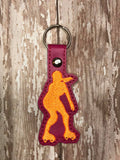 ITH Digital Embroidery Pattern For Roller Derby Silhouette III Snap Tab / Key Chain, 4X4 Hoop