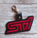 ITH Digital Embroidery Pattern For STI Snap Tab / Key Chain, 4X4 Hoop