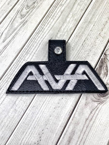 ITH Digital Embroidery Pattern For AVA Band Snap Tab / Key Chain, 4X4 Hoop
