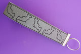 ITH Digital Embroidery Pattern For Bat Motif Wrist Strap / Key Chain 10X1, 6X10 Hoop