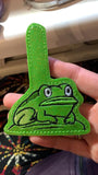 ITH Digital Embroidery Pattern For OTGW Frog Jason Snap Tab / Key Chain, 4X4 Hoop