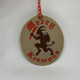 ITH Digital Embroidery Pattern For Merry Krampus Ornament, 4X4 Hoop