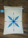 ITH Digital Embroidery Pattern For Stone Cold Snowflake 5X7 Zipper bag with Liner, 5X7 Hoop