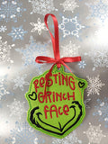 ITH Digital Embroidery Pattern for Mean One Ornament, 4X4 Hoop