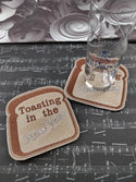ITH Digital Embroidery Pattern For Toasting in the New Year Coaster, 4X4 Hoop