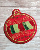 ITH Digital Embroidery Pattern For Applique Center Christmas Ornament I , 4X4 Hoop