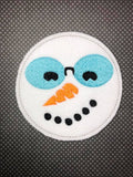ITH Digital Embroidery Pattern for set of 4 Cool Snowman Coasters, 4X4 Hoop