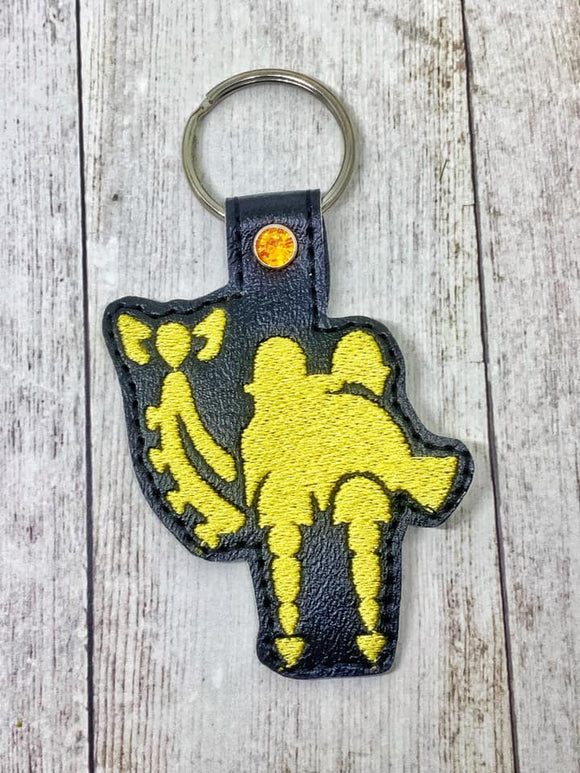 ITH Digital Embroidery Pattern For Z Vah Naboris Snap Tab / Key Chain, 4X4 Hoop