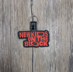 ITH Digital Embroidery Pattern for New Kids On The Block Snap Tab / Key Chain, 4X4 Hoop